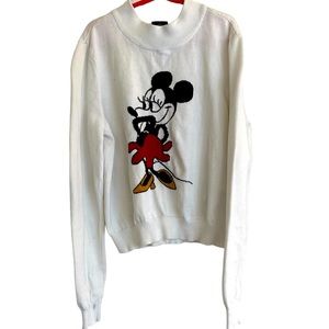 Disney & forever 21 white Minnie mouse special edition sweater girls M